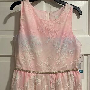 Rare Editions Pink Lace Kids Dress